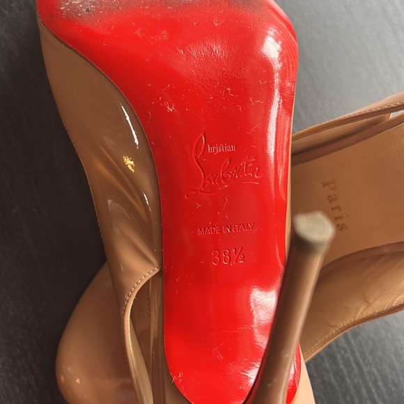Nude sling back Christian Louboutin - Picture 4 of 4